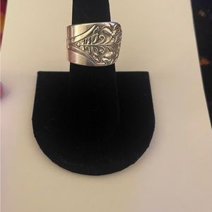 Vintage silver plate spoon ring